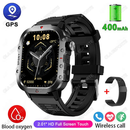 New Military GPS Smart Watch Men Flashlight Waterproof Outdoor Sport Tracker Bluetooth Call Smartwatch Man Women For Android IOS