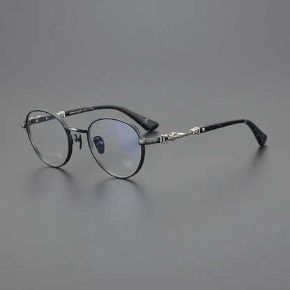 Eyeglass Frame For Women Reading Glasses Designer Luxury Brand Prescription Fashion Titanium Men Retro Round Optical Eyewear