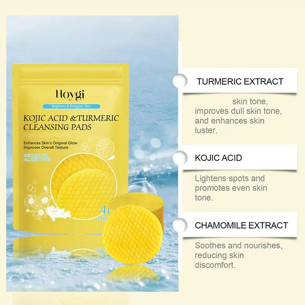 Turmeric Kojic Acid Cleansing products Exfoliating Cleansing Pads Skin Care oil-control Lemon Kojic Acid Soap Daily Cleansing