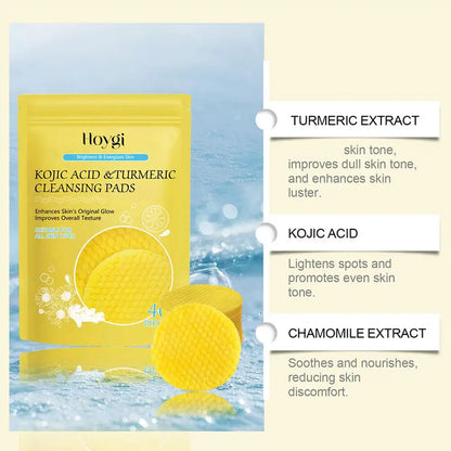 Turmeric Kojic Acid Cleansing products Exfoliating Cleansing Pads Skin Care oil-control Lemon Kojic Acid Soap Daily Cleansing