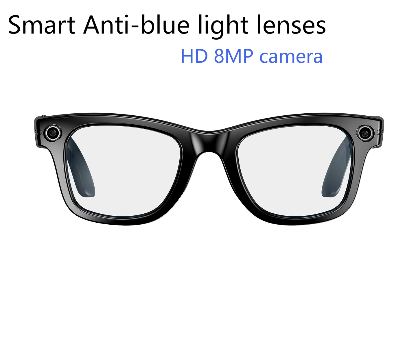 New Camera Glasses 800w Pixel 4K UHD Camera Recording Noise Reduction Ai Recognition Translation Anti Blue Light Smart Glasses