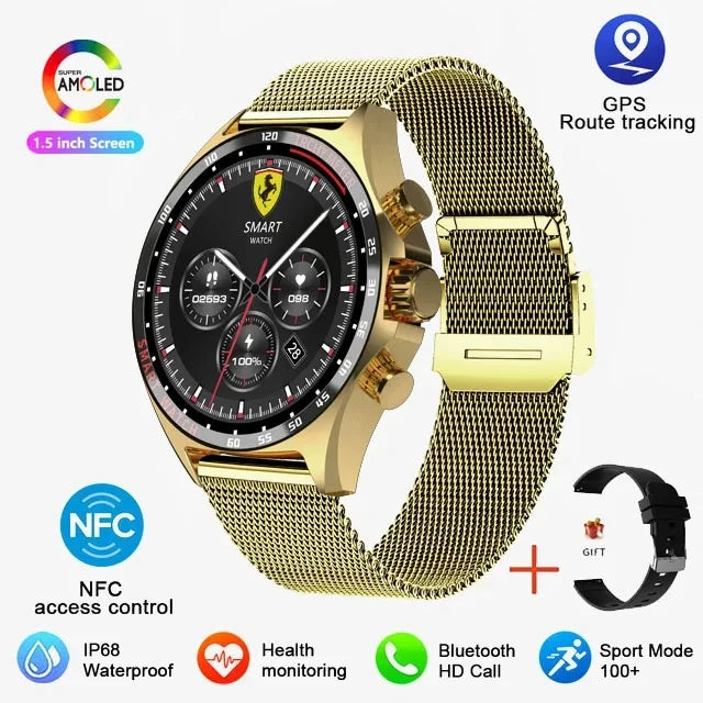 2024 New Outdoor Sports GPS Smart Watch Men Bluetooth Call Smartwatch Health Monitoring Compass IP68 Waterproof Watches Men