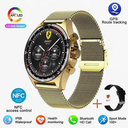 2024 New Outdoor Sports GPS Smart Watch Men Bluetooth Call Smartwatch Health Monitoring Compass IP68 Waterproof Watches Men