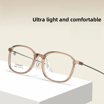 FIRADA 2025 Fashionable Comfortable Glasses Retro Ultra Light Titanium Optical Prescription Eyeglasses Frames For Women 9884-C