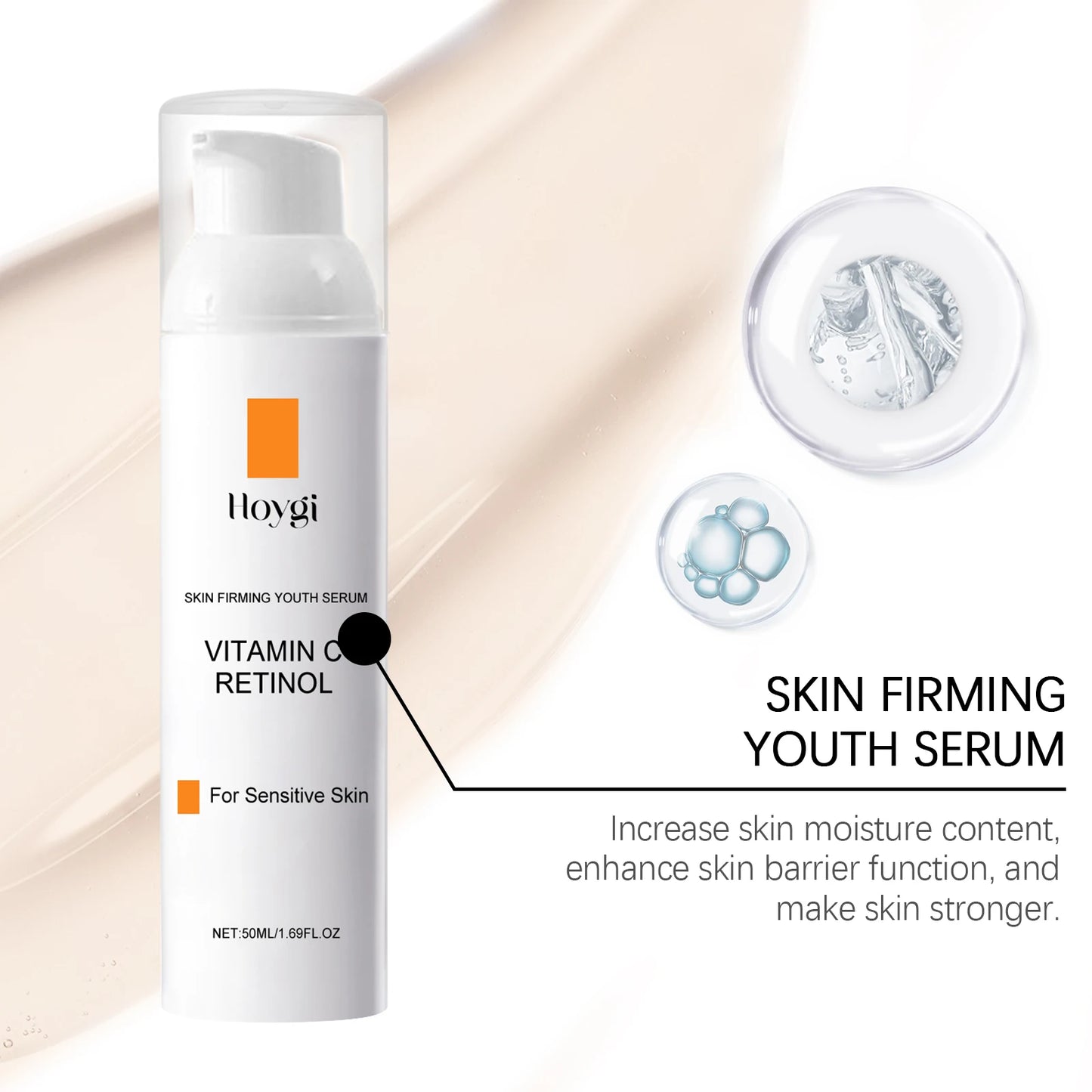 Retinol Vitamin C Face Cream Fade Fine Line Dark Spot Removal Pore Shrinking Anti Freckle Lifting Moisturizing Brightening Cream