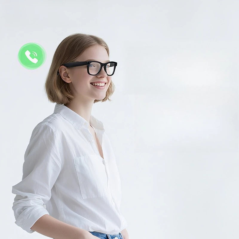 AI Smart Bluetooth Translation Glasses with 8MP HD Camera Anti-Shake Photo and Video Recording Sunglasses