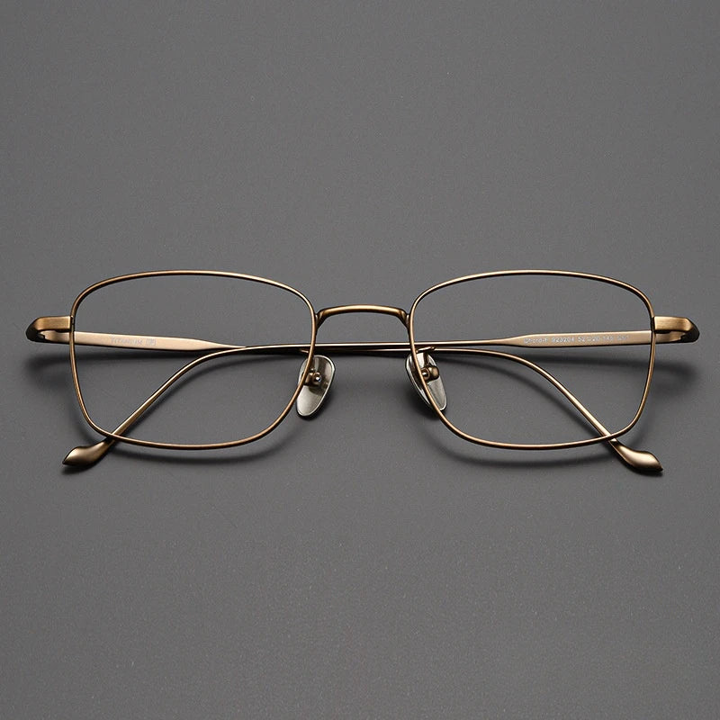 FIRADA Fashion Comfort Square Glasses Retro Pure Titanium Eyewear Optical prescription Eyeglasses frames For men women 923204-C