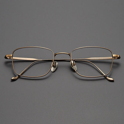 FIRADA Fashion Comfort Square Glasses Retro Pure Titanium Eyewear Optical prescription Eyeglasses frames For men women 923204-C