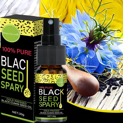100% Pure Black Seed Oil Spray - Cold-Pressed Hair Treatment, Deep Nourishment, Frizz Control, Winter Shine Care
