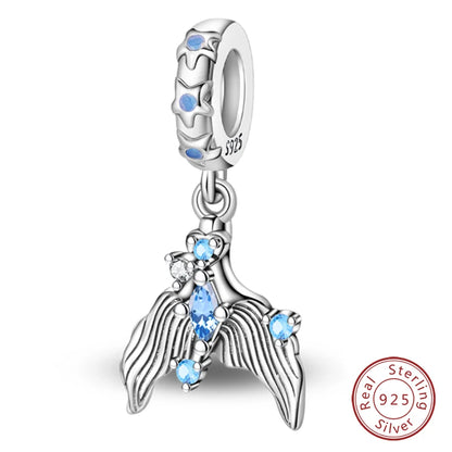 925 Sterling Silver Blue Purple Butterfly Perfume Bottle Starry Sky Hot Air Balloon Charms Beads Fit DIY S925 Bracelets Jewelry