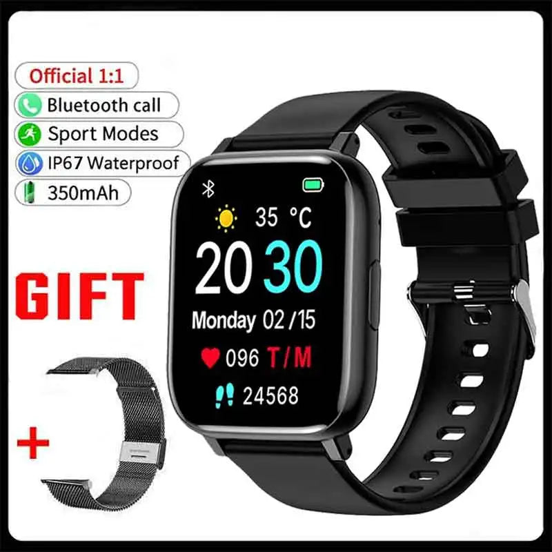 New SmartWatch 1.77" Big Color Screen Full Touch Custom Dial Smart Watch Bluetooth Call with App Support Smart Watch Women Men