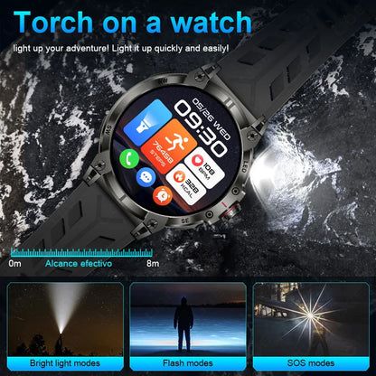 LIGE 760mAh Large Battery Outdoor Smart Watch Men 1.85 inch HD Screen GPS Compass Bluetooth Call IP68 Waterproof Smartwatch 2025