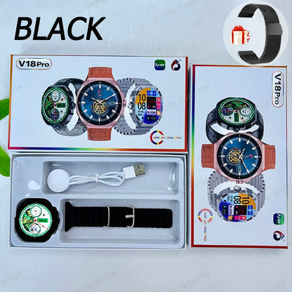 Military NFC Smart Watch 7IN1 Men Women 1.52" AMOLED 5ATM Waterproof Sport Tracker Bluetooth Call Blood Oxygen Men Smartwatch