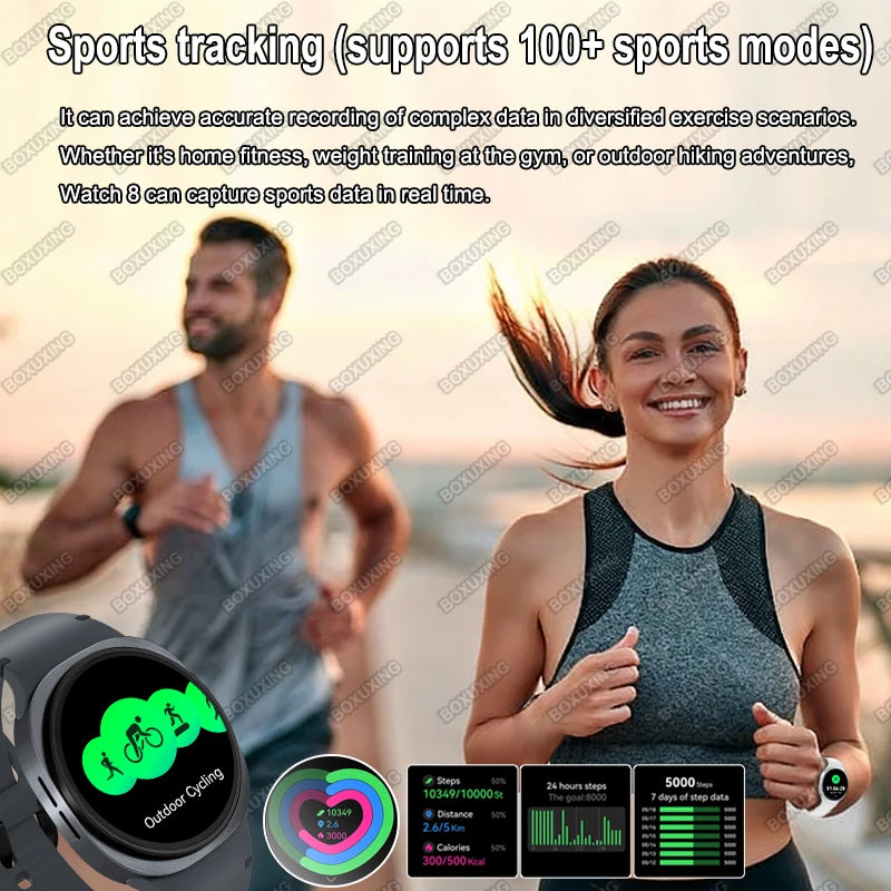 2025 New Watch 8 Mini GPS Track Smart Watch Men Women Map Navigation Bluetooth Call NFC IP68 Waterproof Compass Sport Smartwatch