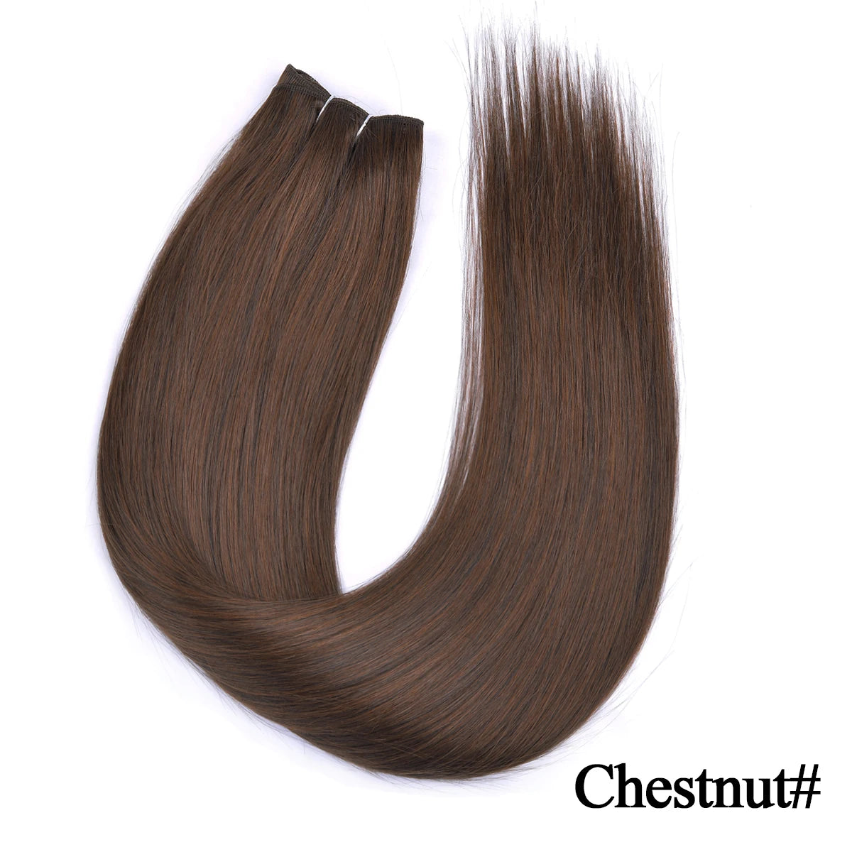 Straight Hair Extensions Synthetic Smooth Ombre Hair Weaving 26 inches brown Synthetic Straight Hair Bundles Full To End