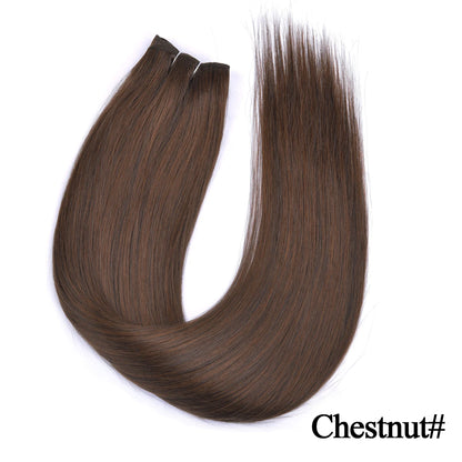 Straight Hair Extensions Synthetic Smooth Ombre Hair Weaving 26 inches brown Synthetic Straight Hair Bundles Full To End