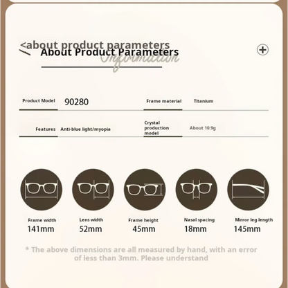 Lzabella Women's Fashion Cat Eye Style Titanium Frame Glasses Brand New Glasses Anti-Blue Light Computer Eyeglasses 90280