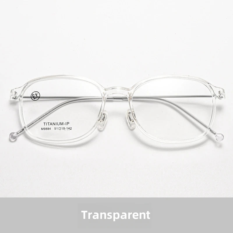 FIRADA 2025 Fashionable Comfortable Glasses Retro Ultra Light Titanium Optical Prescription Eyeglasses Frames For Women 9884-C