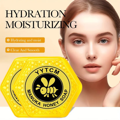 Manuka Honey Soap, Moisturizing and Hydrating Handmade Bath Soap, Cleansing Face, Body, and Hand Soap 65g (2.29oz)