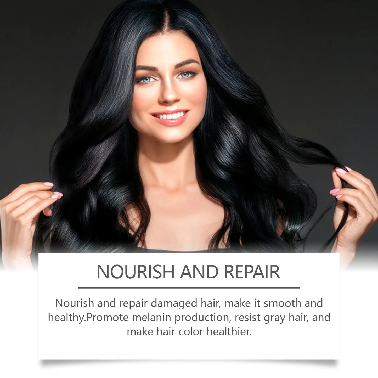 Darkening Hair Oil Blackening Natural Black Color Cleansing Strengthen Nourishment Repairing White Grey Hair Caring Essence Oil