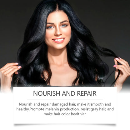 Darkening Hair Oil Blackening Natural Black Color Cleansing Strengthen Nourishment Repairing White Grey Hair Caring Essence Oil