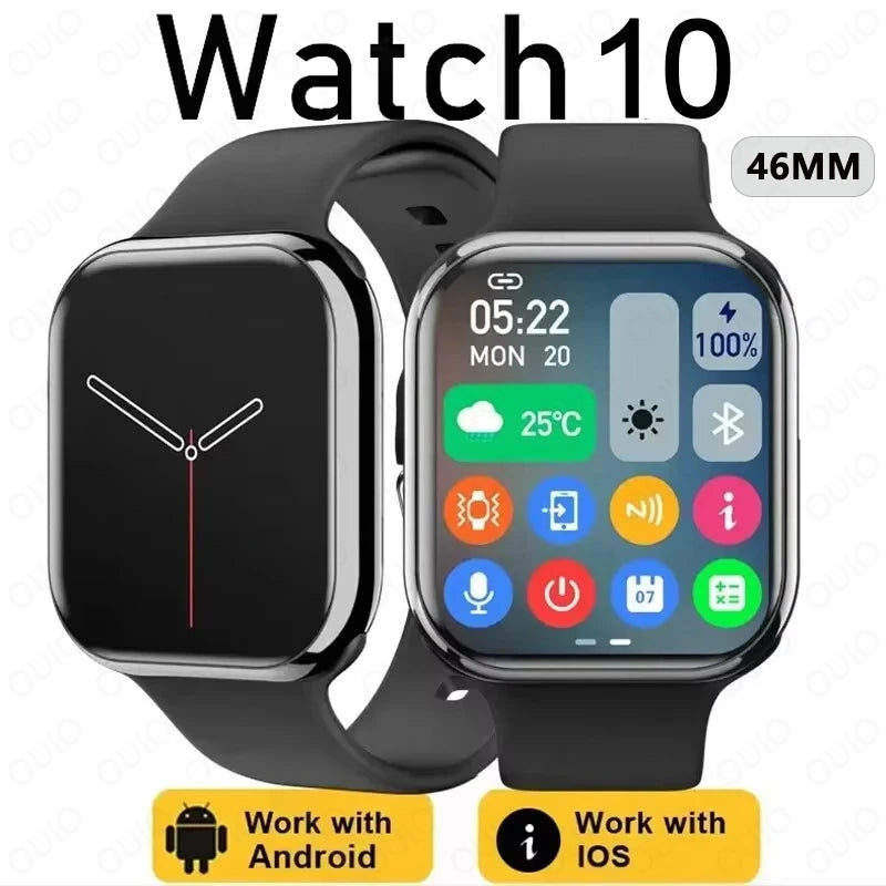 2025 For IOS GPS NFC Watch 10 Smart Watch Men HD AMOLED Memory Music 3D Surround Bluetooth Call Waterproof Smartwatch Woman