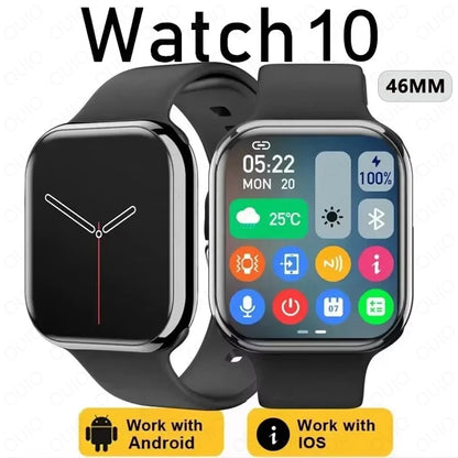 2025 For IOS GPS NFC Watch 10 Smart Watch Men HD AMOLED Memory Music 3D Surround Bluetooth Call Waterproof Smartwatch Woman