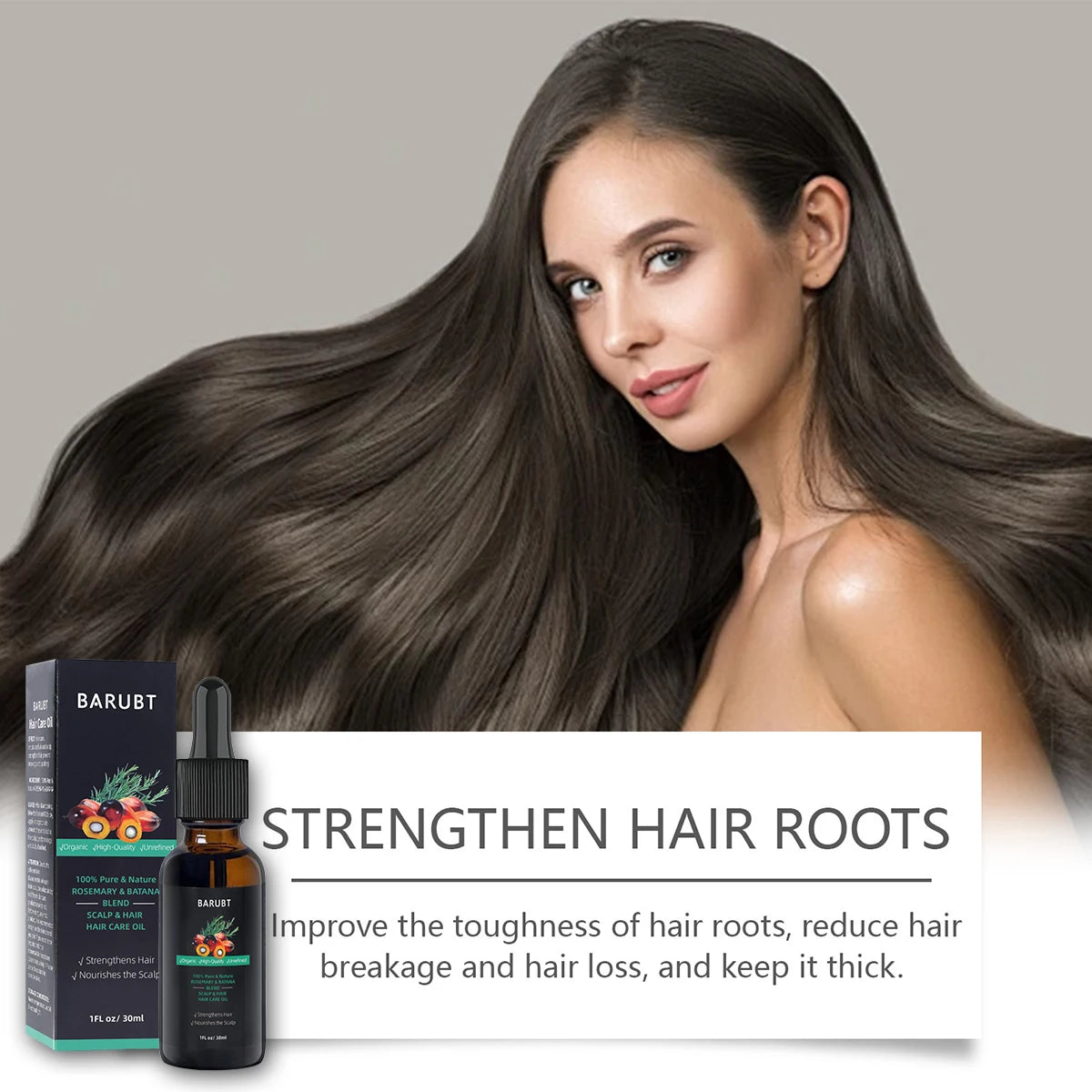 BARUBT hair essential oil contains rosemary Bettana extract to improve frizzy strong hair essential oil