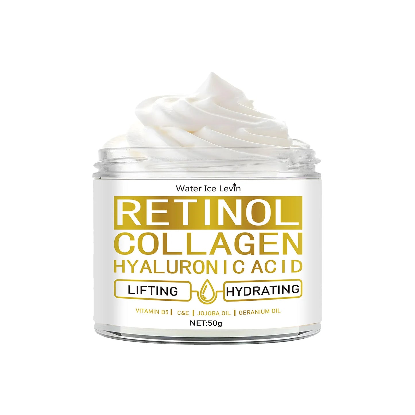 Retinol, Collagen& Hyaluronic Acid Cream - Anti-Aging Face Moisturizer for Face, Neck & Décolleté - Daily Moisturizer Face Cream