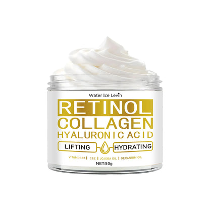 Retinol, Collagen& Hyaluronic Acid Cream - Anti-Aging Face Moisturizer for Face, Neck & Décolleté - Daily Moisturizer Face Cream