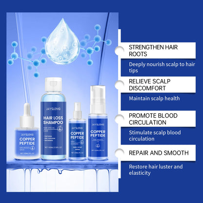 Hair Growth Serum Copper Peptides Scalp Treatment Repair Damaged Frizzy Nourish Soft Shine Smoothing Hair Strengthening Shampoo
