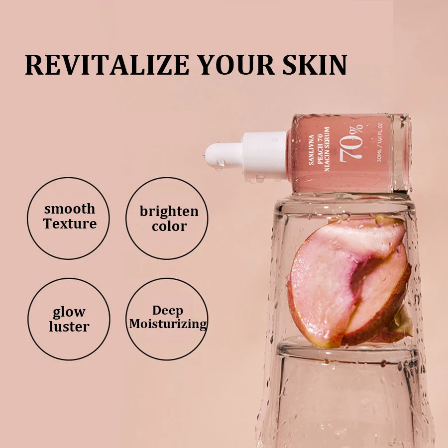 Korean Skincare Peach Niacinamide+Azelaic Acid Serum - Brightening & Soothing, For Glowing Skin
