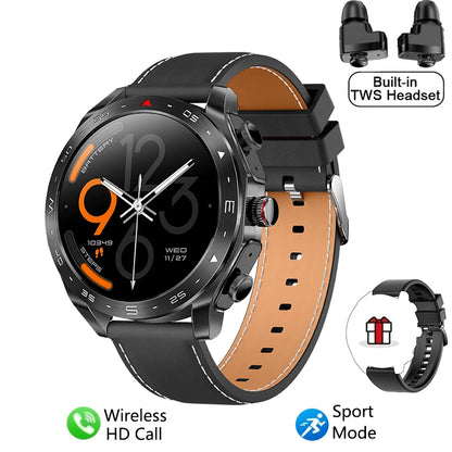 2024 TWS 2-in-1 Bluetooth Earphones Men Smart Watch Bluetooth Call GPS Motion Trajectory HIFI 9D Sound Quality Women Smartwatch