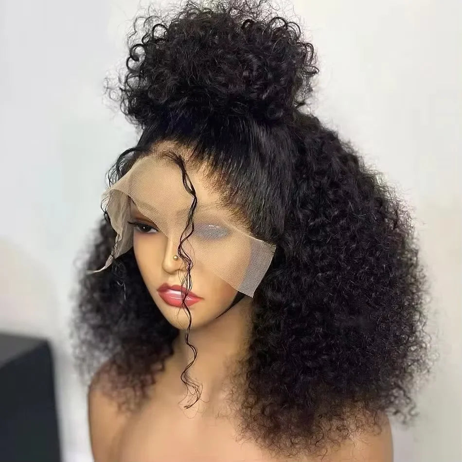 100% Human Hair Loose Deep Wave Short Bob wigs Human Hair 13x4 Transparent Lace Front Wig 16 Inches 200 Density Vietnamese wig