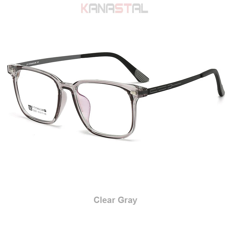 Men Rubber Titanium Square Eyeglasses Frame Anti Fatigue Lenses Women Computer Glasses Prescription Myopia Reading Eyewear Frame