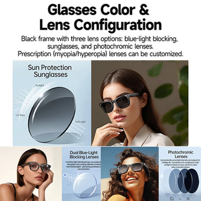 Smart Glasses 800W Pixel HD Camera Bluetooth Call Video Recording AI intelligent Real-time translation Object recognion Sunglass