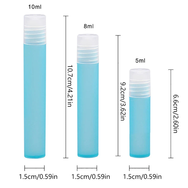 5/8/10ml Empty Perfume Roll Roller Ball Bottle On Plastic Liquids Oil Container Refillable Bottles Holders New Bottling Bottle