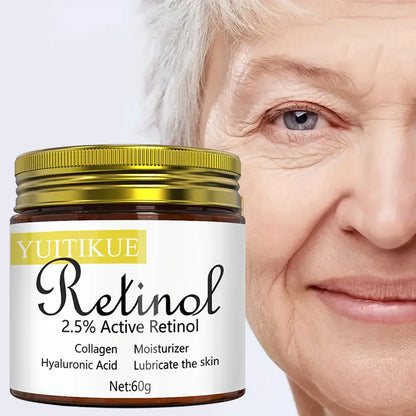 YUITIYUE 2.5% Retinol Cream with Collagen & Hyaluronic Acid - Anti-Aging Face Moisturizer for Men & Women