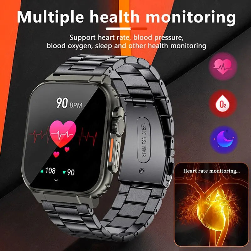 LIGE Bluetooth Call Men Smart Watch Women 600Mah Large Battery 100+ Sports Fitness Tracker Waterproof Local Music Smartwatch Man