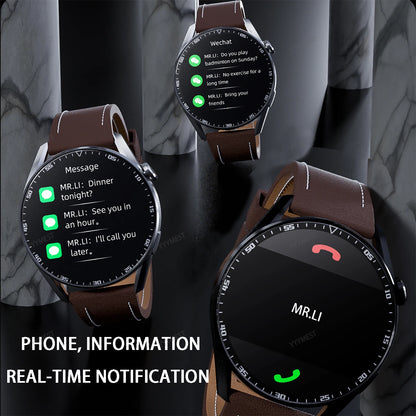 2025 Original Men's smartwatch BT call NFC AI voice assistant Health monitoring Breathing exercises Circular Sports watch
