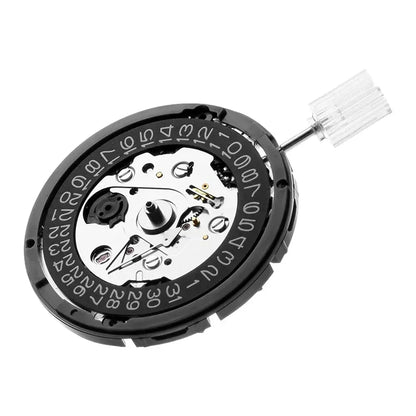 New NH35 24 Jewelry High Accuracy Mechanical Automatic Movement Black Day Date 3 o'clock Crown 3.8'clock Crown