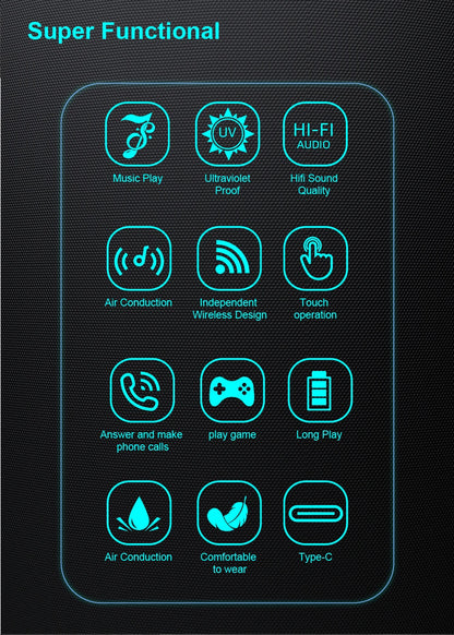 SG-20 Pro TWS 2-in-1 Smart Bluetooth Glasses - Convertible Sunglasses & Clear Lenses, Wireless Audio, Touch Control