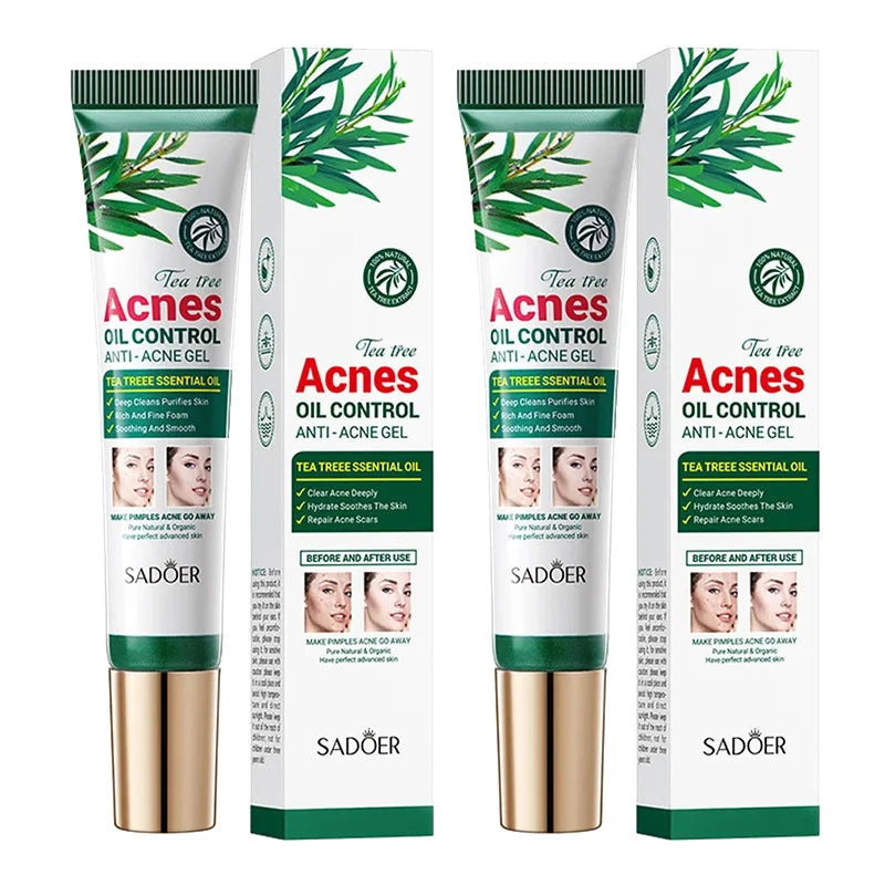 1/2/3pcs SADOER Tea Tree Acne Removing Cream Facial skincare Face Gel Creams Hydrating Moisturizing Facial Cream Skin Care