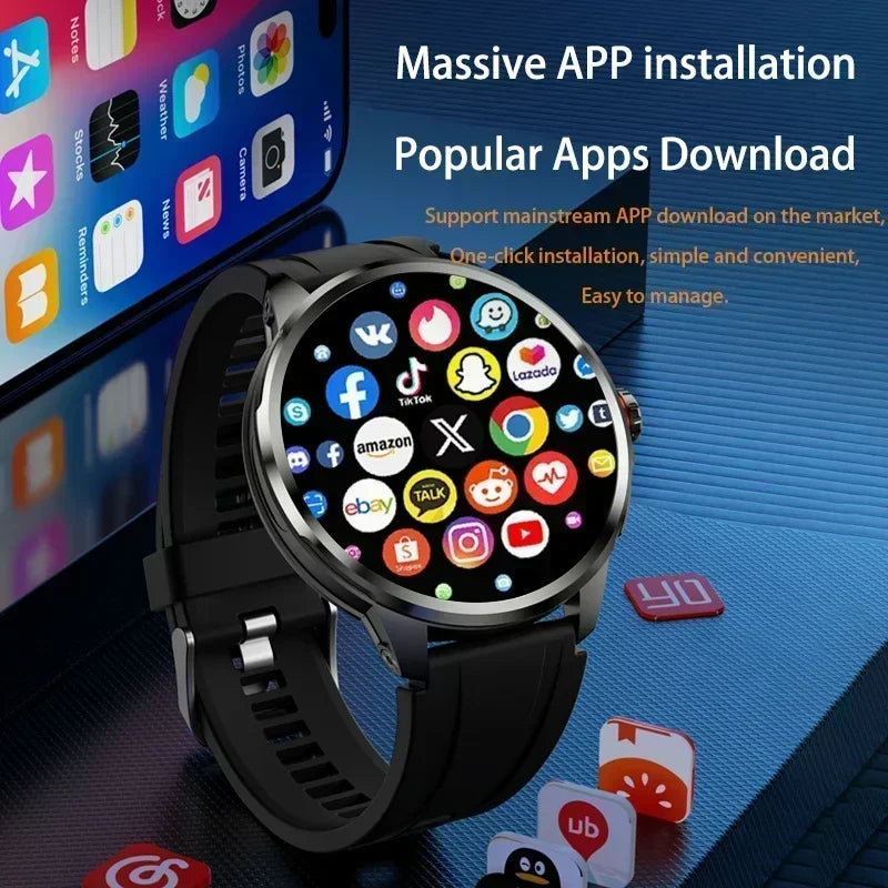 H99 New 5G Dual System Full Network 256GB Rom 1.95-inch HD Video Call Smart Watch GPS WIFI Game Application Mall