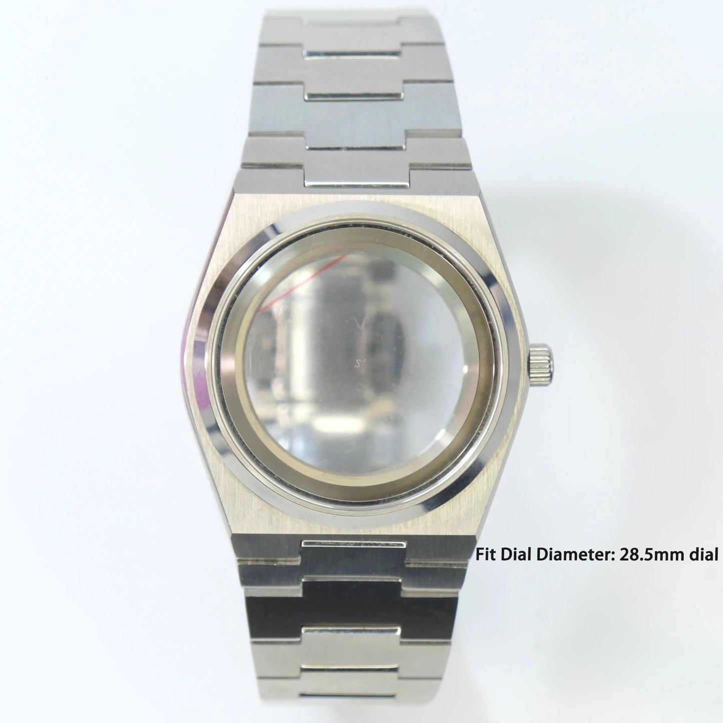 For NH35 Movement  PRX Super Player Sapphire Glass Stainless Steel Watch Case Band Fit for 28.5mm DIal Waterproof Modification