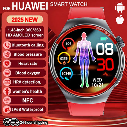 2025 NEW Nursing level Hypertension Health Risks Diagnosis Smart Watch HRV Heart Rate Pulse Sleep NFC HD Call Body Monito Watch