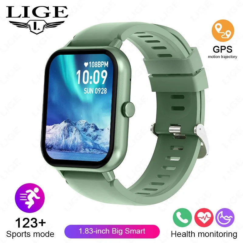 LIGE Smart Watch Women Smartwatch 2024  Bluetooth Answer Call Voice Assistant Whatsapp Reminder IP67 waterproof Men Smart Watch
