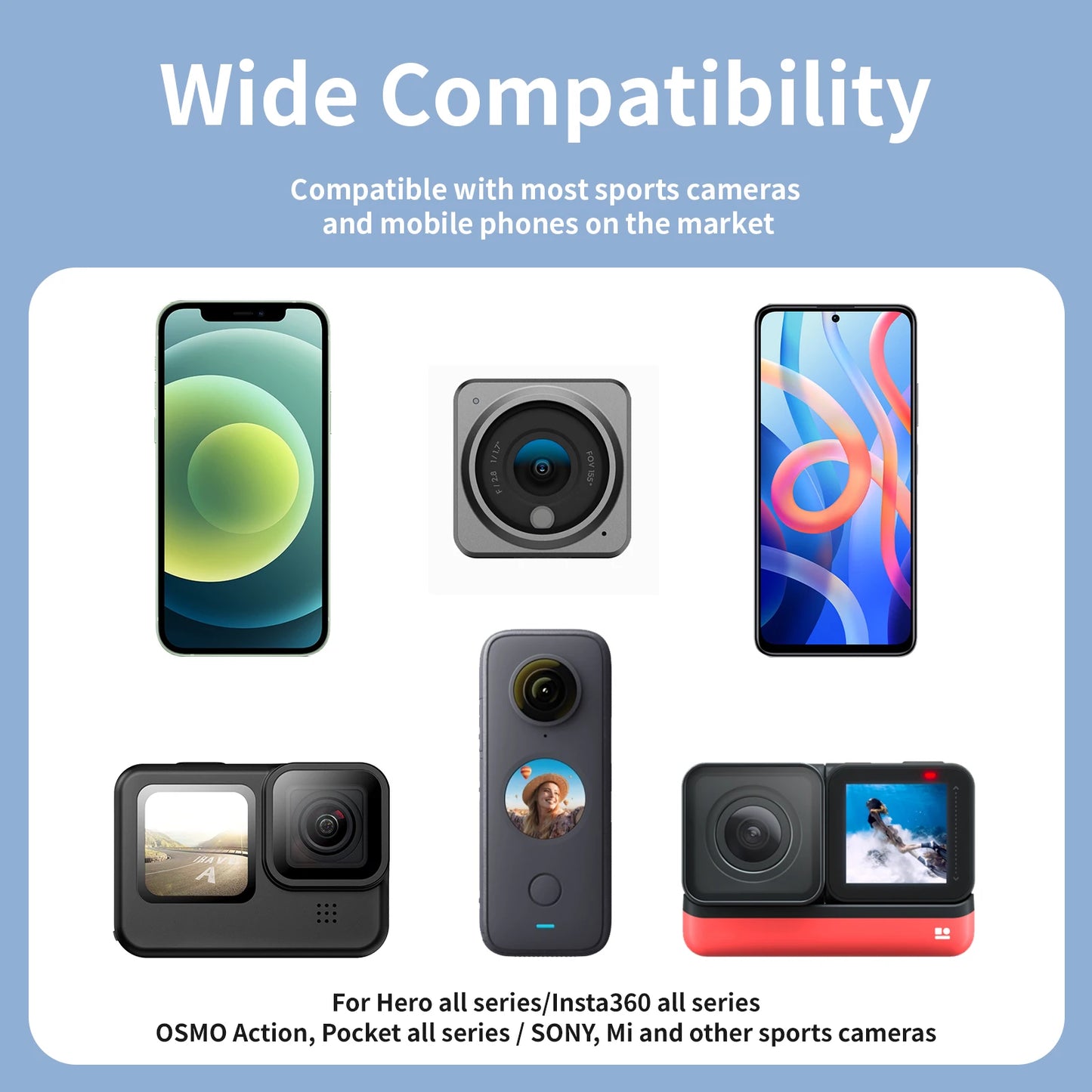 TELESIN Neck Hold Mount for GoPro Hero 13 12 11 10 9 8 7 6 5 Insta360 DJI Osmo Action Smartphone Magnetic GoPro Accessories