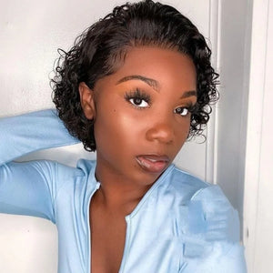 Pixie Cut Wig Human Hair Short Curly Lace Front Wigs Human Hair 13X4 Short Curly Bob Human Hair Wigs Short Wigs for Women