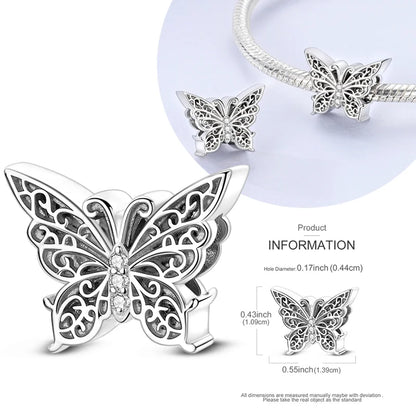 Hot Sale 925 Silver Charms Beads Perfume Animal Butterfly Pendants Fit Original Bracelet DIY Jewelry